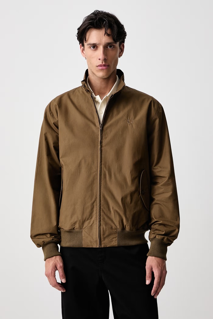 Fred Perry Krótka kurtka męska bawełniana brązowy J3341.71D