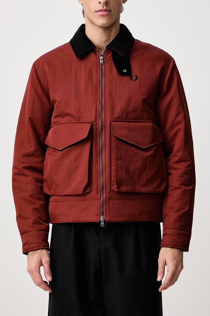 Kurtka przejściowa męska Fred Perry pomarańczowy J3316.28C