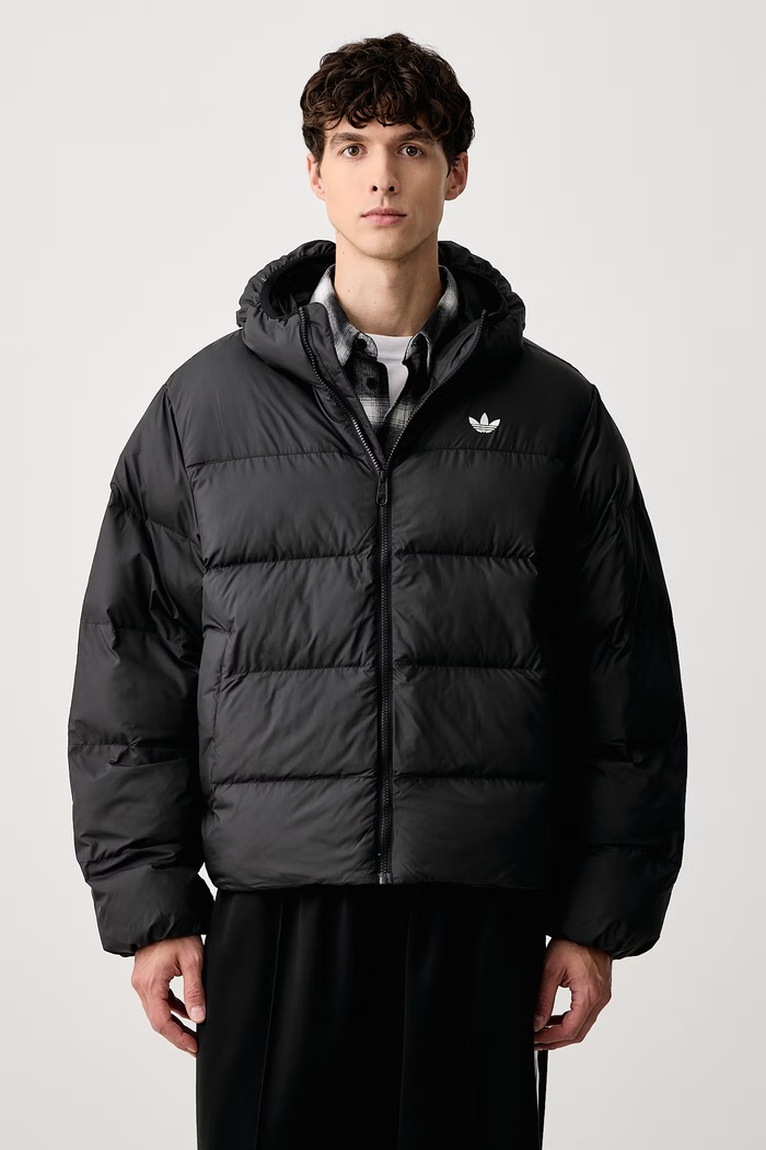 adidas Originals Κοντό μπουφάν ανδρικό Hooded Regen μαύρο KR7199