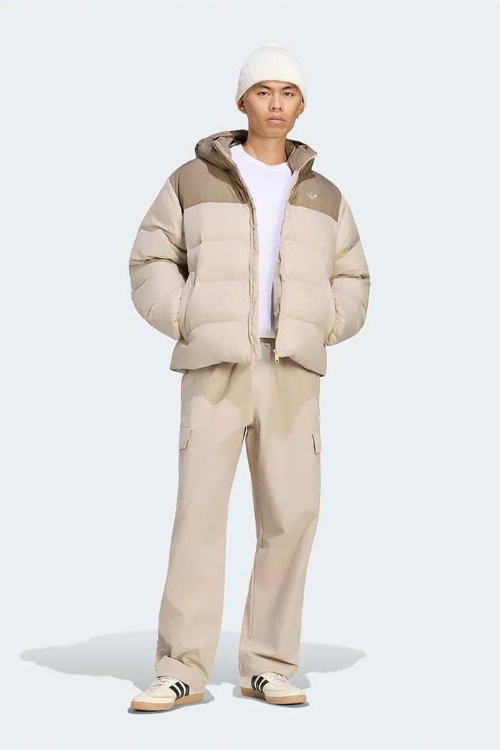 Ρούχα adidas Originals Μπουφάν Ανδρικό Hooded Regen KR7198 μπεζ