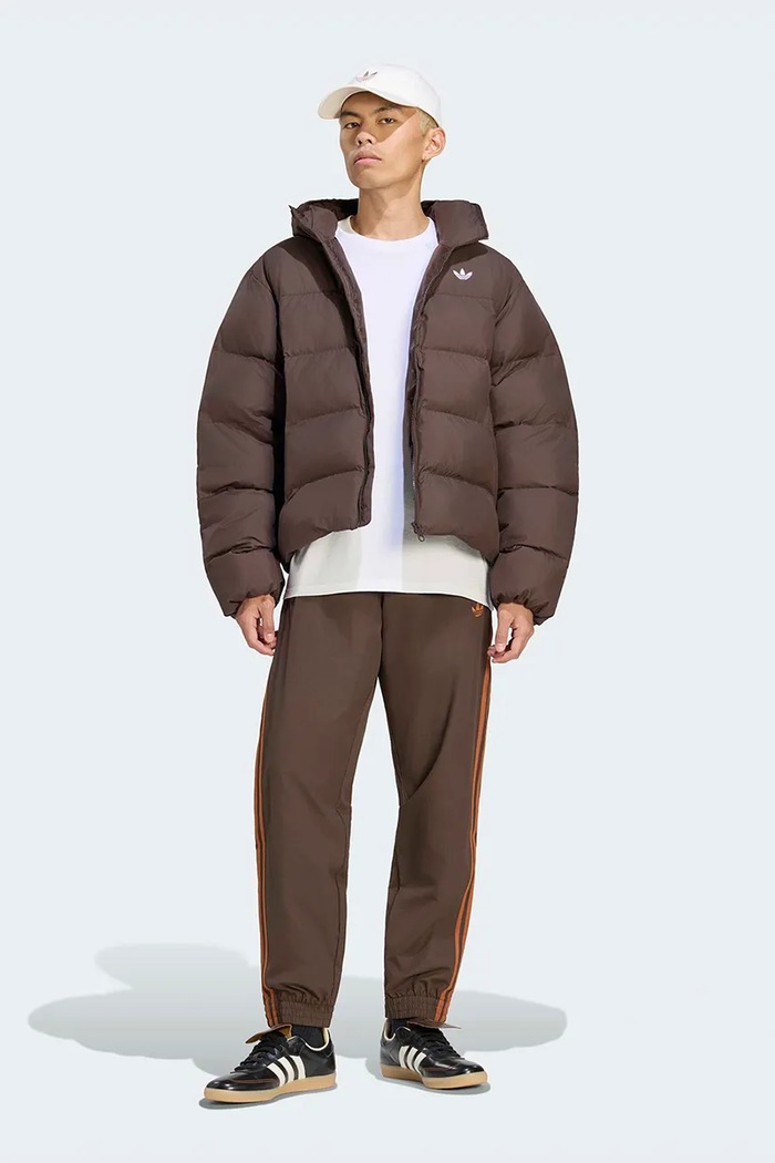 Odzież adidas Originals Kurtka pikowana męska Hooded Regen KR7197 brązowy