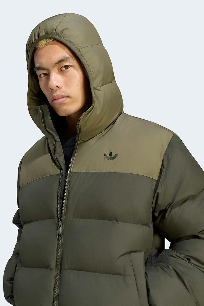 Bunda pánska Hooded Regen adidas Originals KR7196 zelená