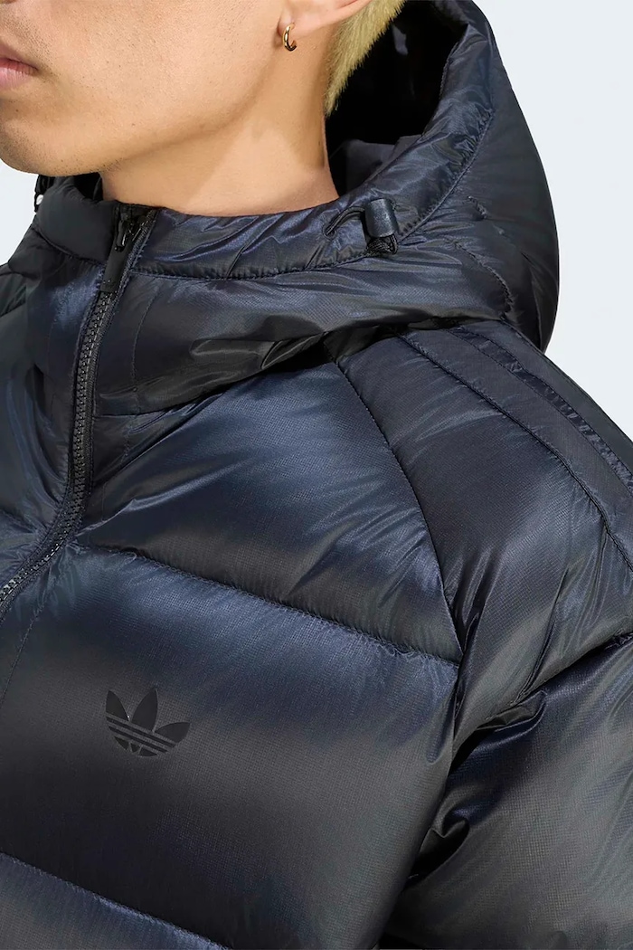 Páperová bunda pánska Pertex adidas Originals čierna KR7194