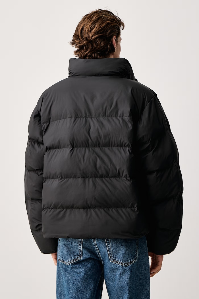 Oblečenie adidas Originals Krátka bunda pánska Stand Collar Regen KR7190 čierna