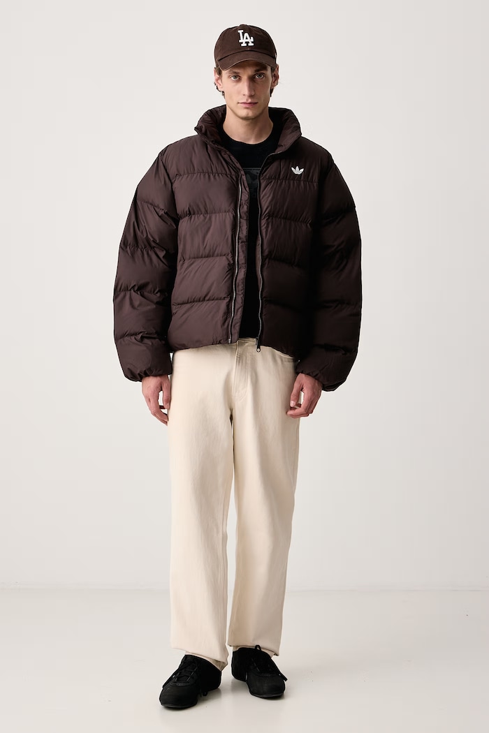 adidas Originals Krátka bunda pánska Stand Collar Regen KR7188 hnedá AW26