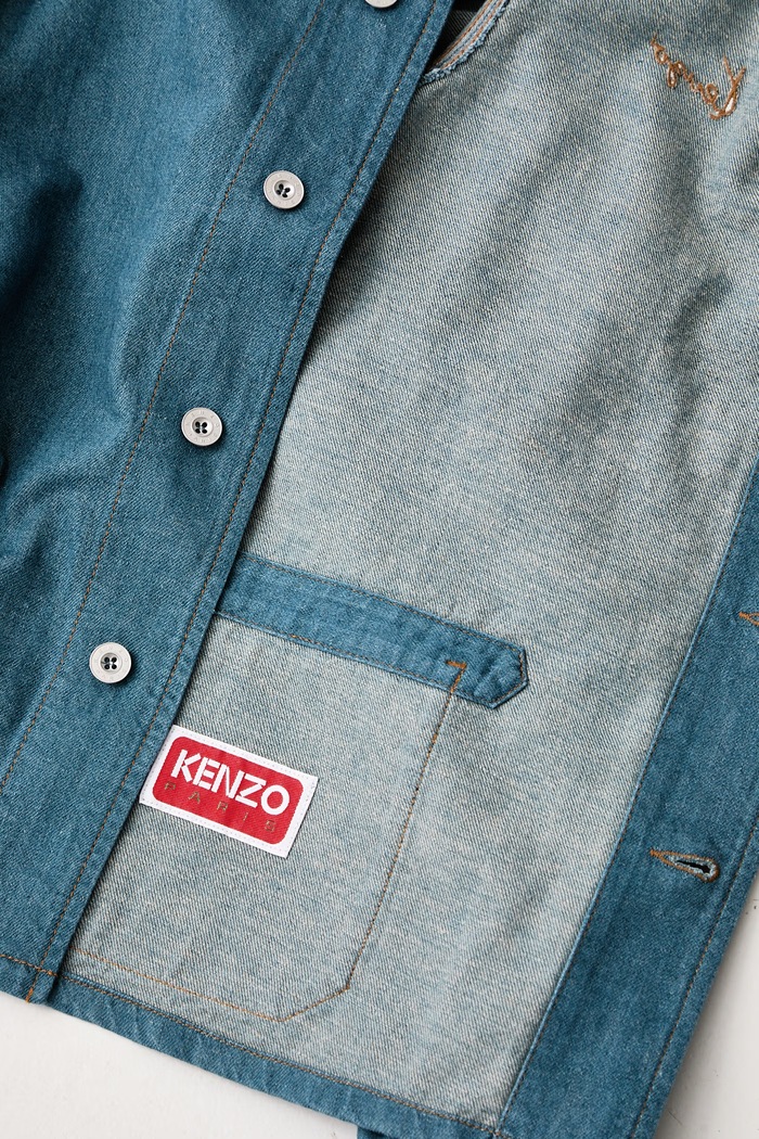 Kenzo Kurtka koszulowa jeansowa męska FG65DV1167H1