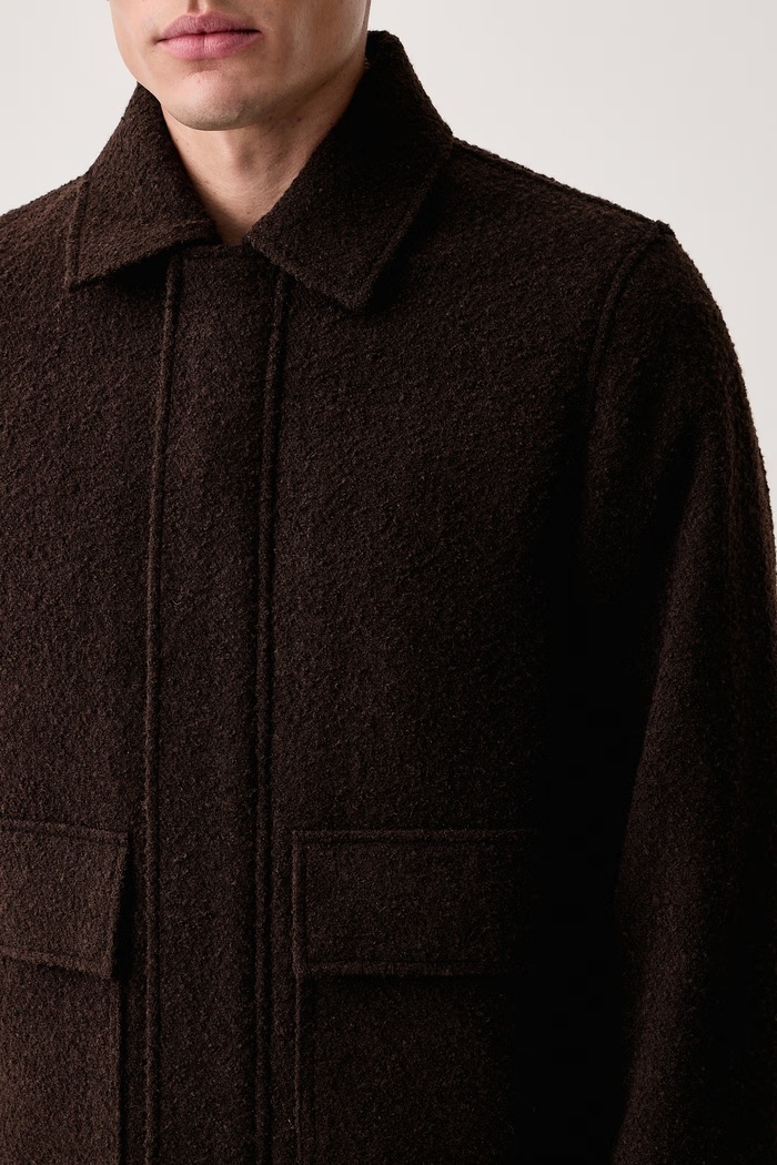 Kurtka przejściowa męska z dodatkiem wełny Marc O'Polo 5000009992 brązowy