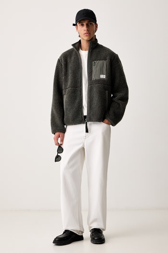 Marc O'Polo bluza polarowa męska 5000009973 zielony AW26