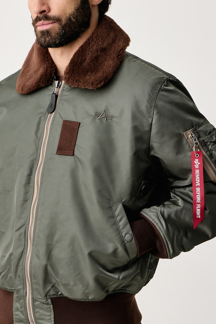 Krátka bunda pánska B-15 Vintage Bomber Alpha Industries 268161 zelená