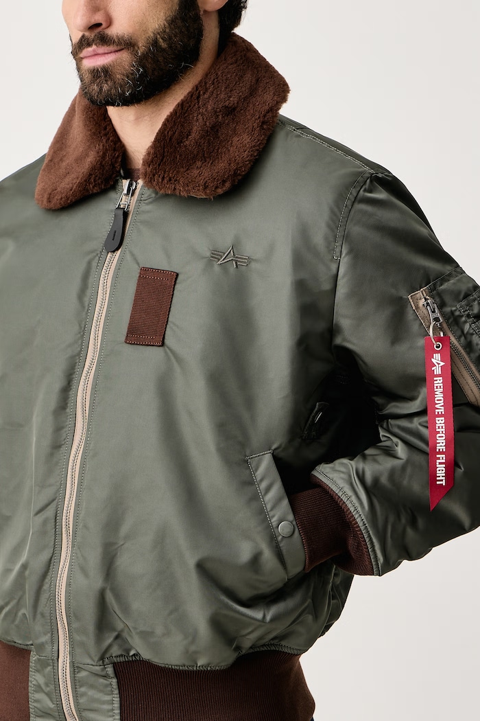 Krátka bunda pánska B-15 Vintage Bomber Alpha Industries 268161 zelená