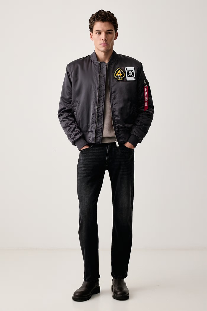 Alpha Industries Bomberka męska MA-1 Black Devils Bomber 268158 szary AW26