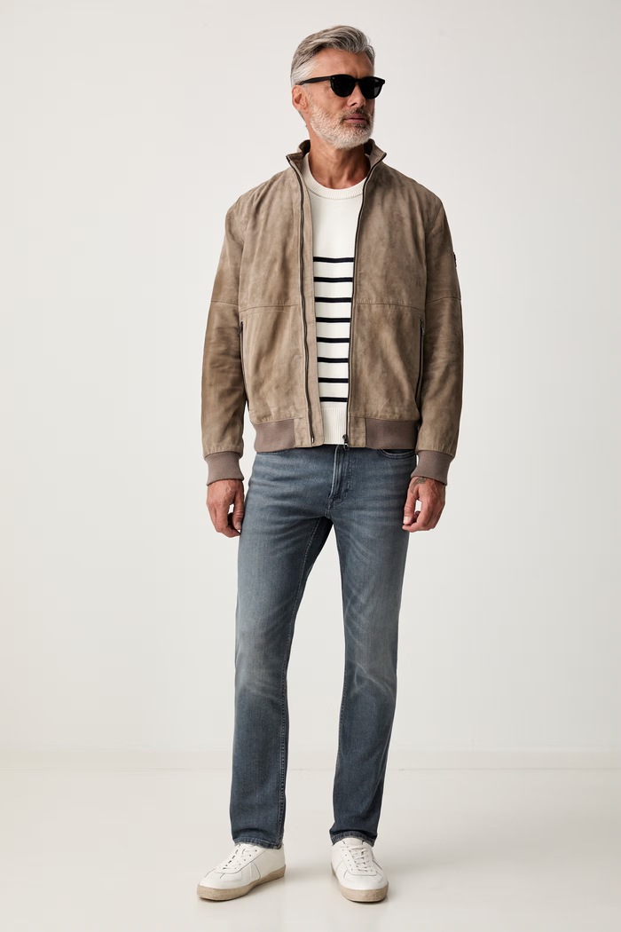 Joop! kurtka przejściowa męska zamszowa Cosmo 80100853 beżowy AW26