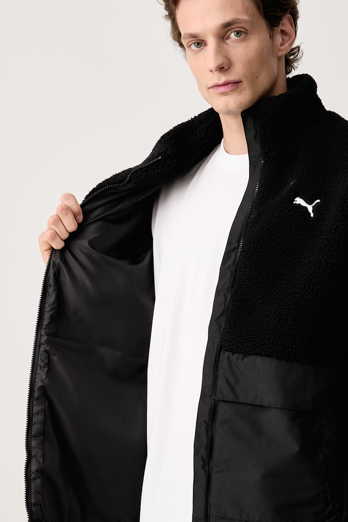 Krótka kurtka męska Sherpa Puma czarny 694562