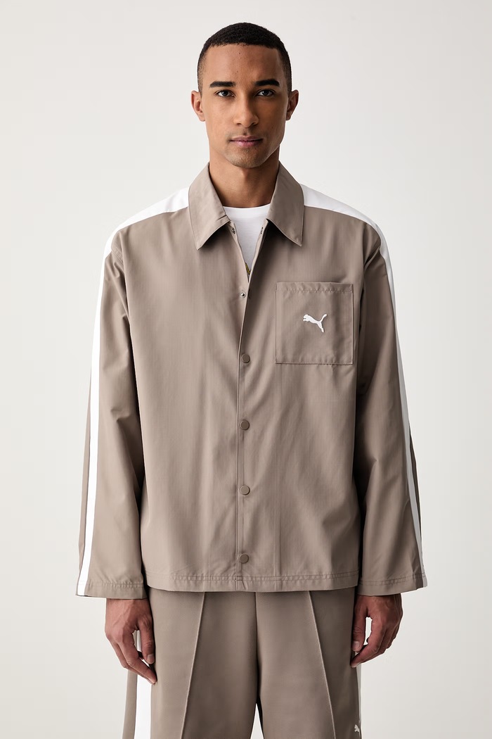 Puma kurtka koszulowa męska T7 beżowy 638362