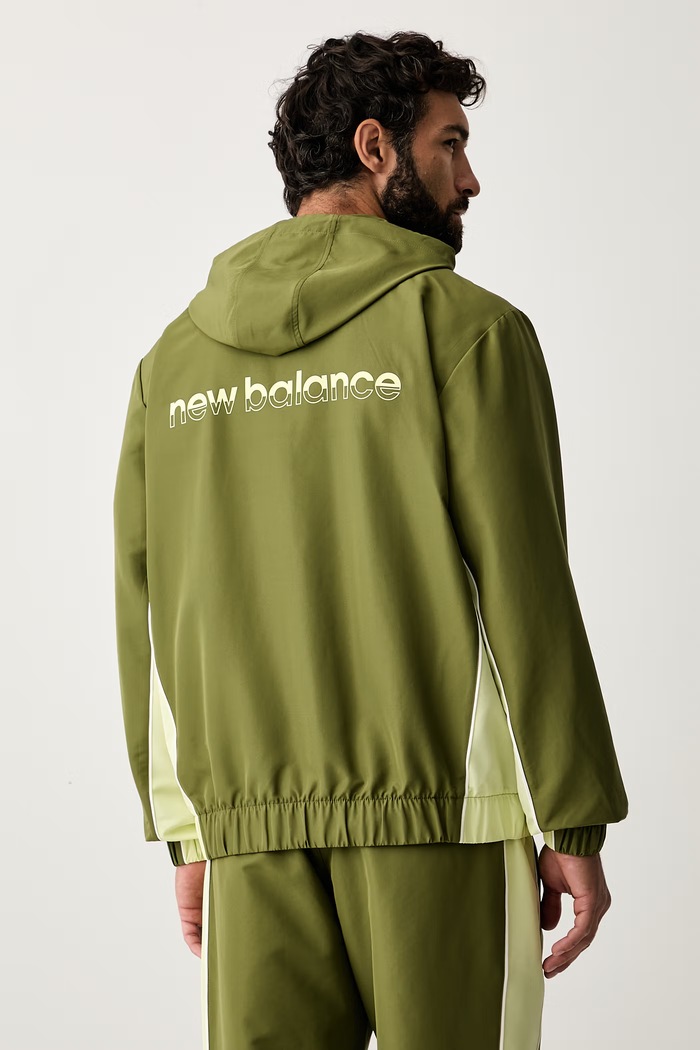 Ρούχα New Balance μεταβατικό μπουφάν Ανδρικό MJ62Y8SJGEE πράσινο