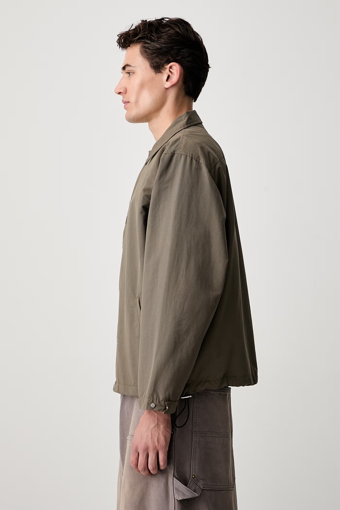 RHUDE krótka kurtka z bawełną męska zielony RHPF26JA01501