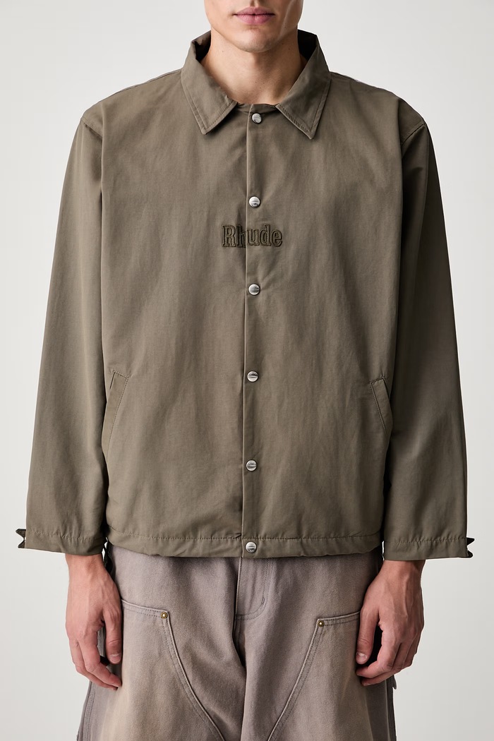 RHUDE krótka kurtka z bawełną męska RHPF26JA01501 zielony