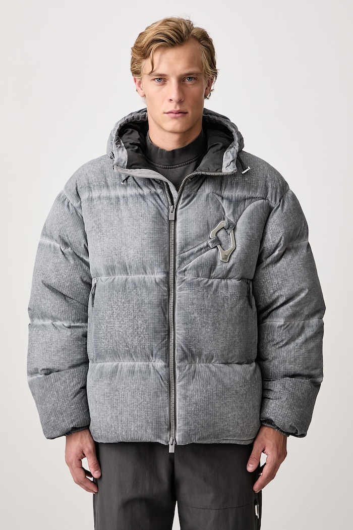 HELIOT EMIL Giacca piumino da uomo grigio AW26.M.02.093