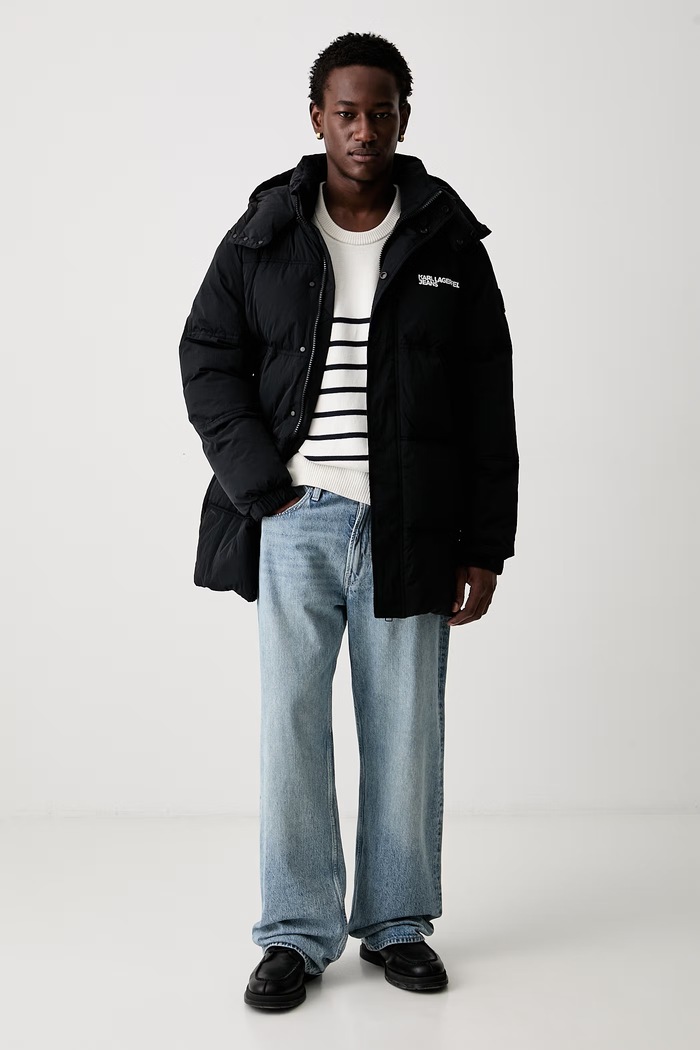 Karl Lagerfeld Jeans prošivena jakna za muškarce B3M15012 crna AW26