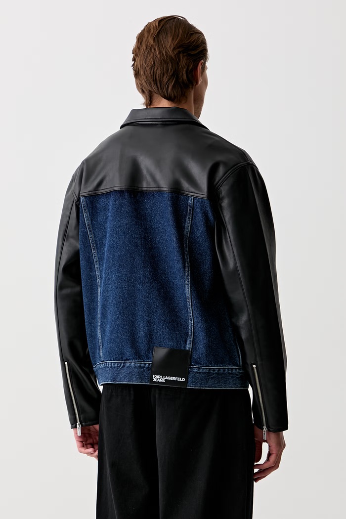 Odzież Karl Lagerfeld Jeans kurtka koszulowa męska B3M14024 czarny