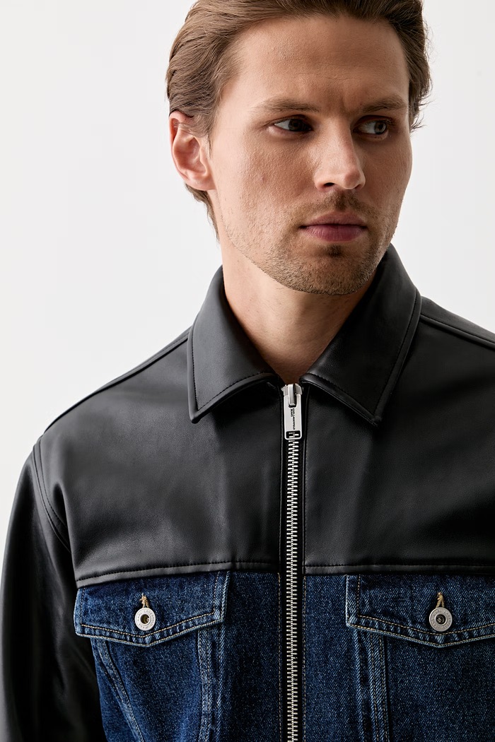 Karl Lagerfeld Jeans kurtka koszulowa męska czarny B3M14024