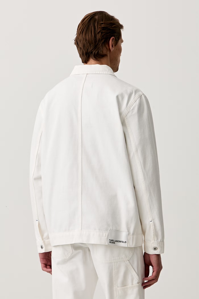 Odzież Karl Lagerfeld Jeans kurtka męska jeansowa B3M14022 beżowy