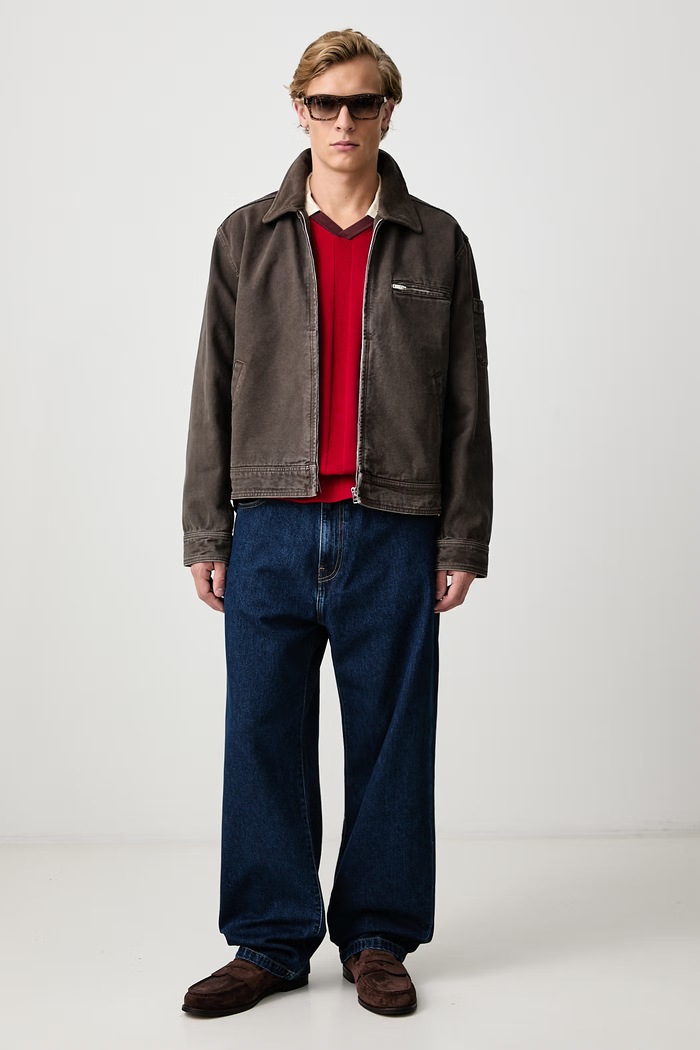 A.P.C. Alexis giacca corta in cotone da uomo COHTC.H32086 marrone AW26