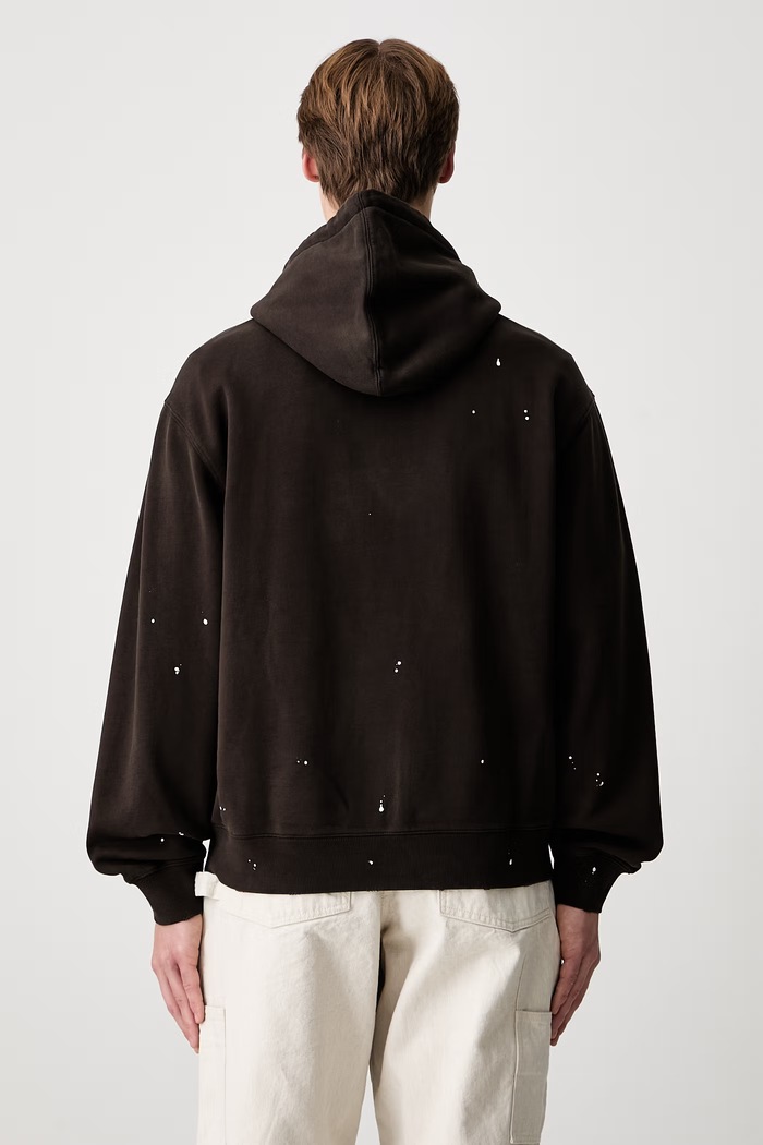 Odzież Carhartt WIP Hooded Painter bluza rozpinana z kapturem bawełniana męska I036913 brązowy