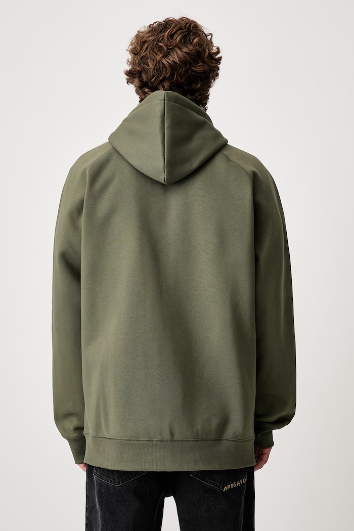 Odzież Carhartt WIP Hooded Chase bluza rozpinana z bawełną męska I033664 zielony