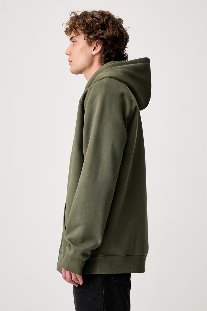 Carhartt WIP Hooded Chase bluza rozpinana z bawełną męska zielony I033664