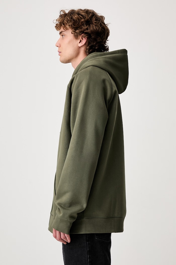 Carhartt WIP Hooded Chase bluza rozpinana z bawełną męska zielony I033664