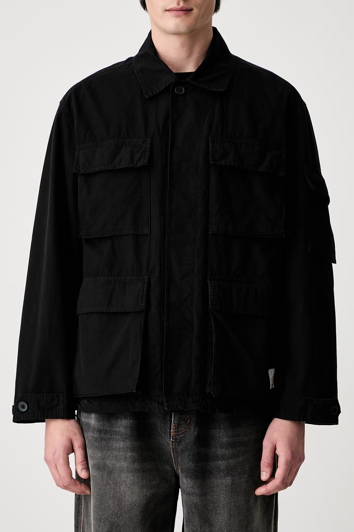 Carhartt WIP Manderson krótka kurtka bawełniana męska czarny I036803