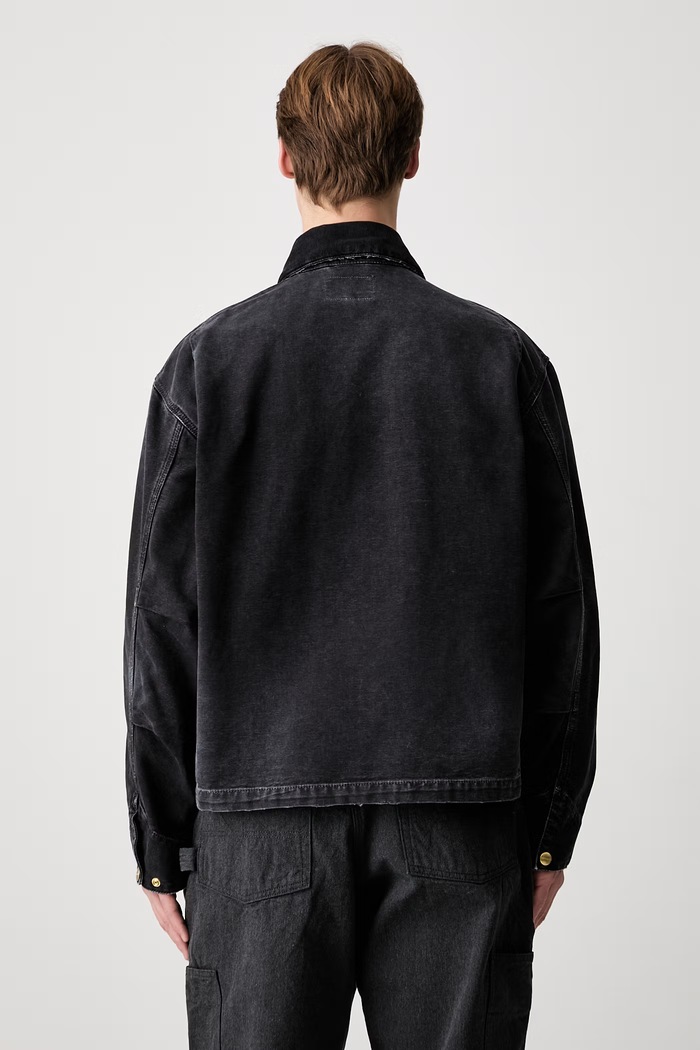 Abbigliamento Carhartt WIP OG Arcan giacca corta in cotone da uomo I036867 nero