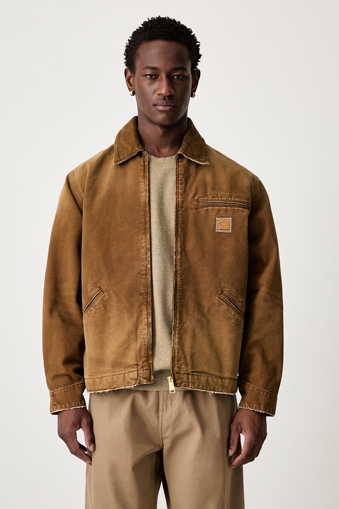 Carhartt WIP OG Detroit kurtka przejściowa bawełniana męska brązowy I035280
