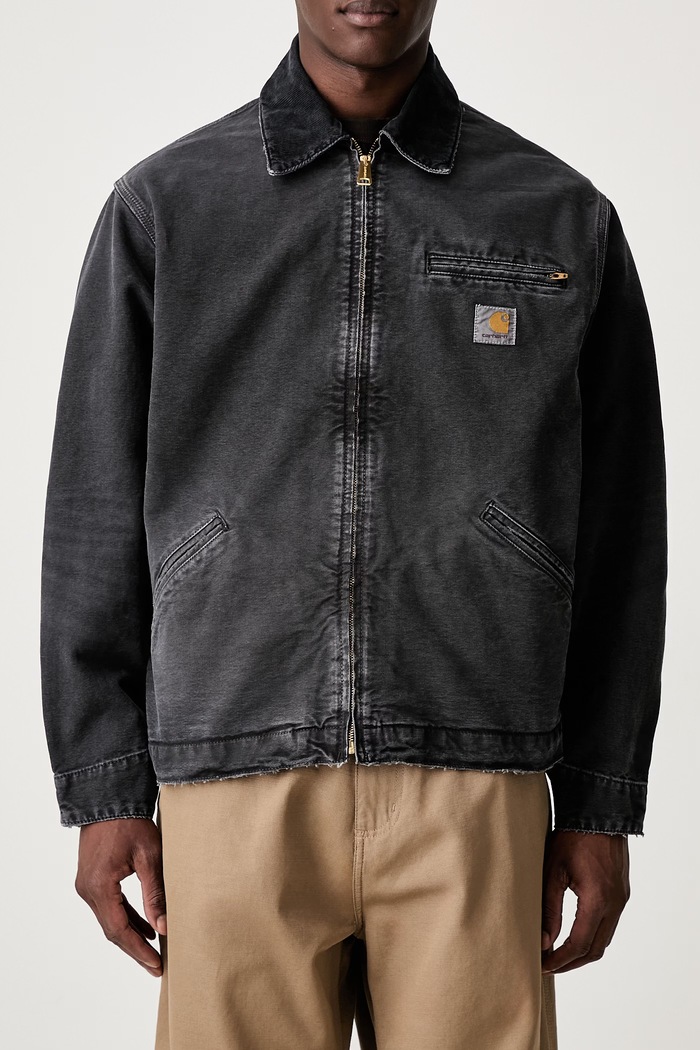 Carhartt WIP OG Detroit kurtka przejściowa bawełniana męska czarny I035280