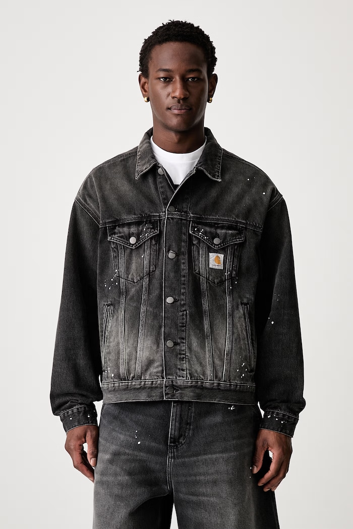 Carhartt WIP Helston short jacket denim Men's black I033352
