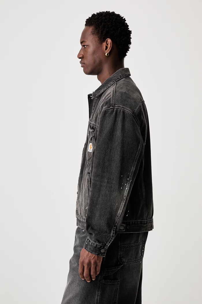 Carhartt WIP Helston short jacket denim Men's I033352 black AW26