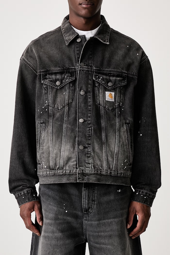 Carhartt WIP Helston short jacket denim Men's black I033352