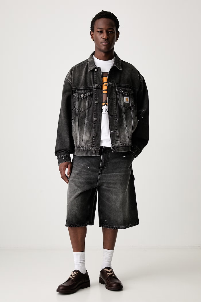 Carhartt WIP Helston short jacket denim Men's I033352
