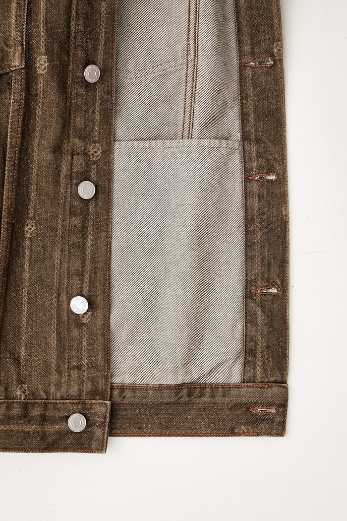 Drôle de Monsieur kurtka jeansowa męska Monogram L.JT182.CO315