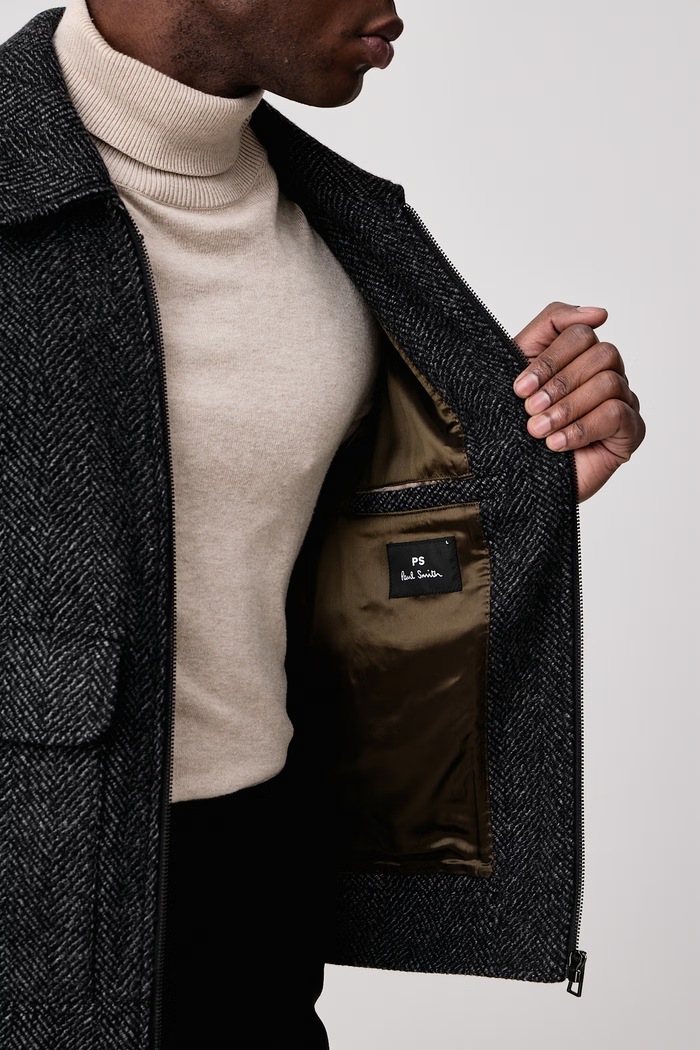 PS Paul Smith Krótka kurtka męska z wełną M2R.A219.W22789