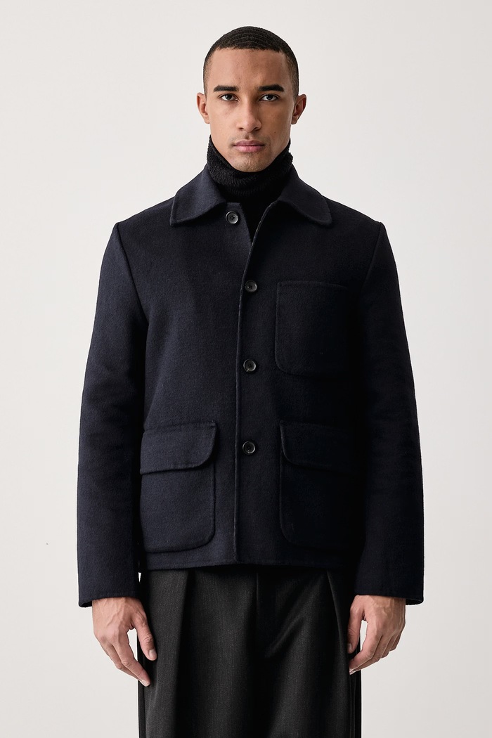 PS Paul Smith Kurtka męska z wełną granatowy M2R.A218.W22809