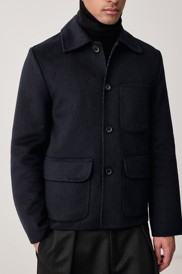 Kurtka męska z wełną PS Paul Smith M2R.A218.W22809 granatowy