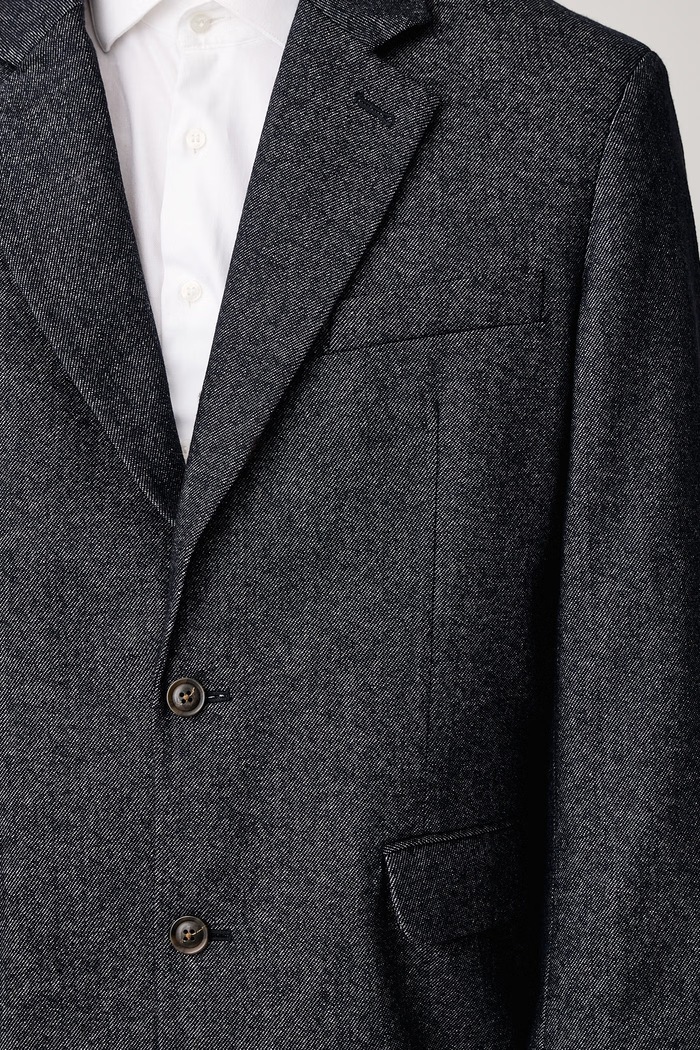 Marynarka jednorzędowa męska z dodatkiem wełny PS Paul Smith M2R.A195.W22800 granatowy