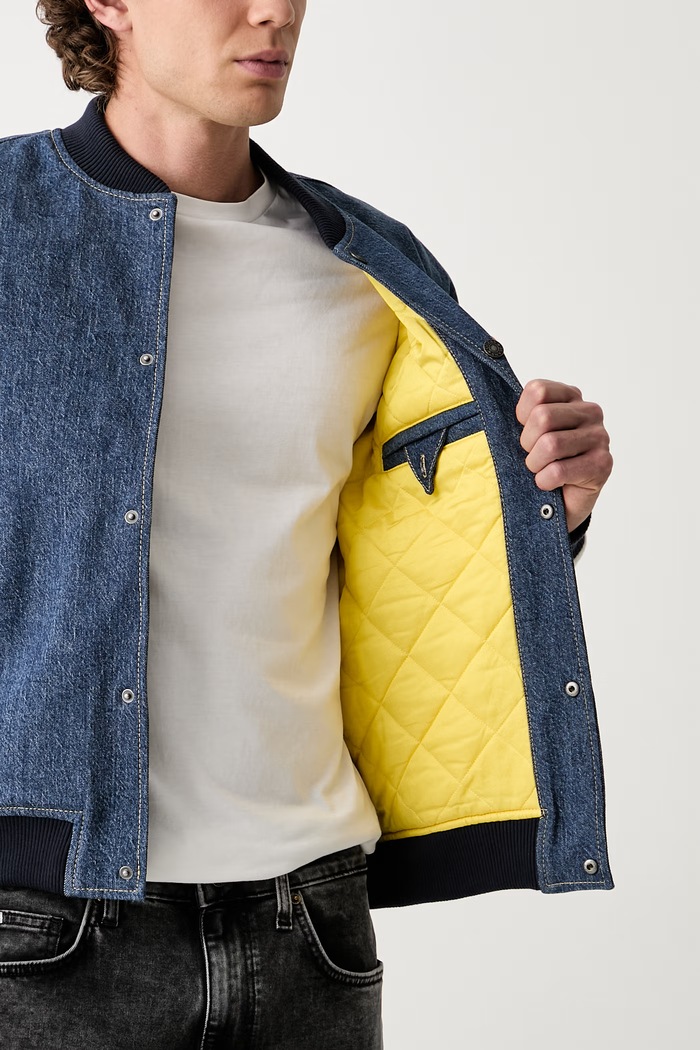 Guess Jeans férfi farmer bomber dzseki M6YN03.D2256 sötétkék