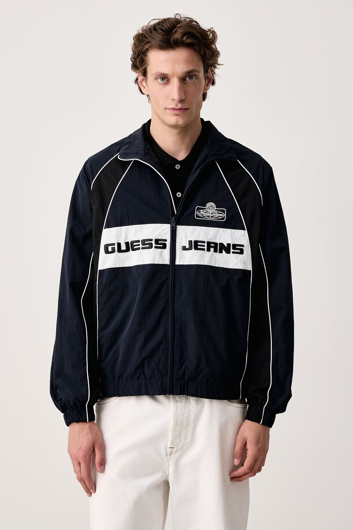 Guess Jeans Kratka jakna za muškarce mornarsko plava M6YL12.W2695