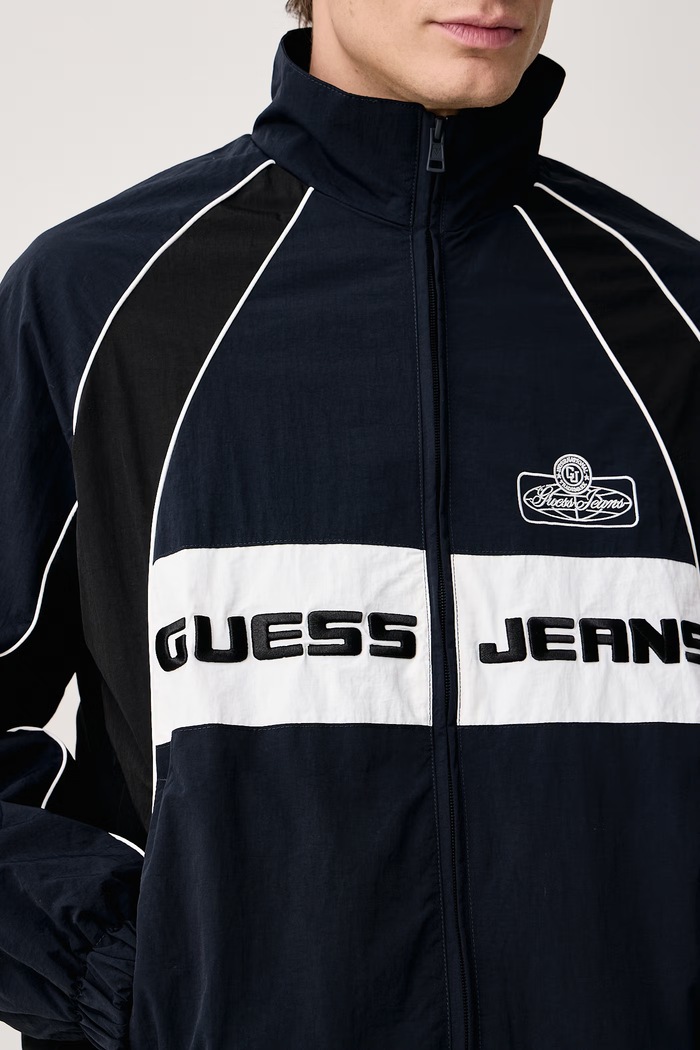 Kratka jakna za muškarce Guess Jeans M6YL12.W2695 mornarsko plava
