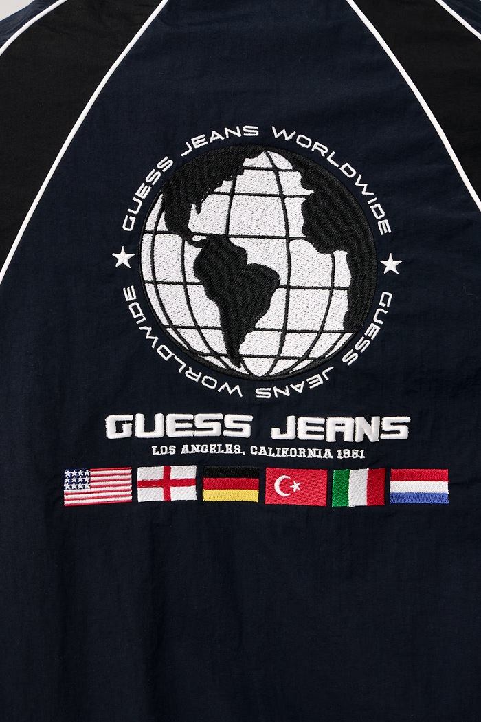 Kratka jakna za muškarce Guess Jeans mornarsko plava M6YL12.W2695
