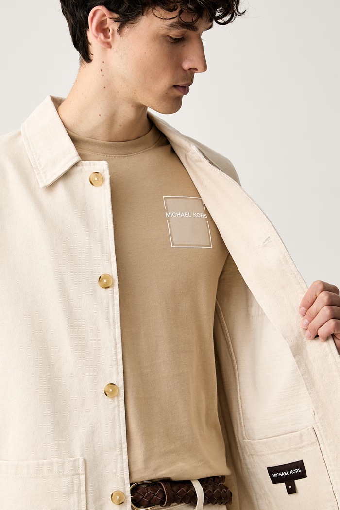 Michael Kors kurtka jeansowa męska bawełniana CT6905BHNG
