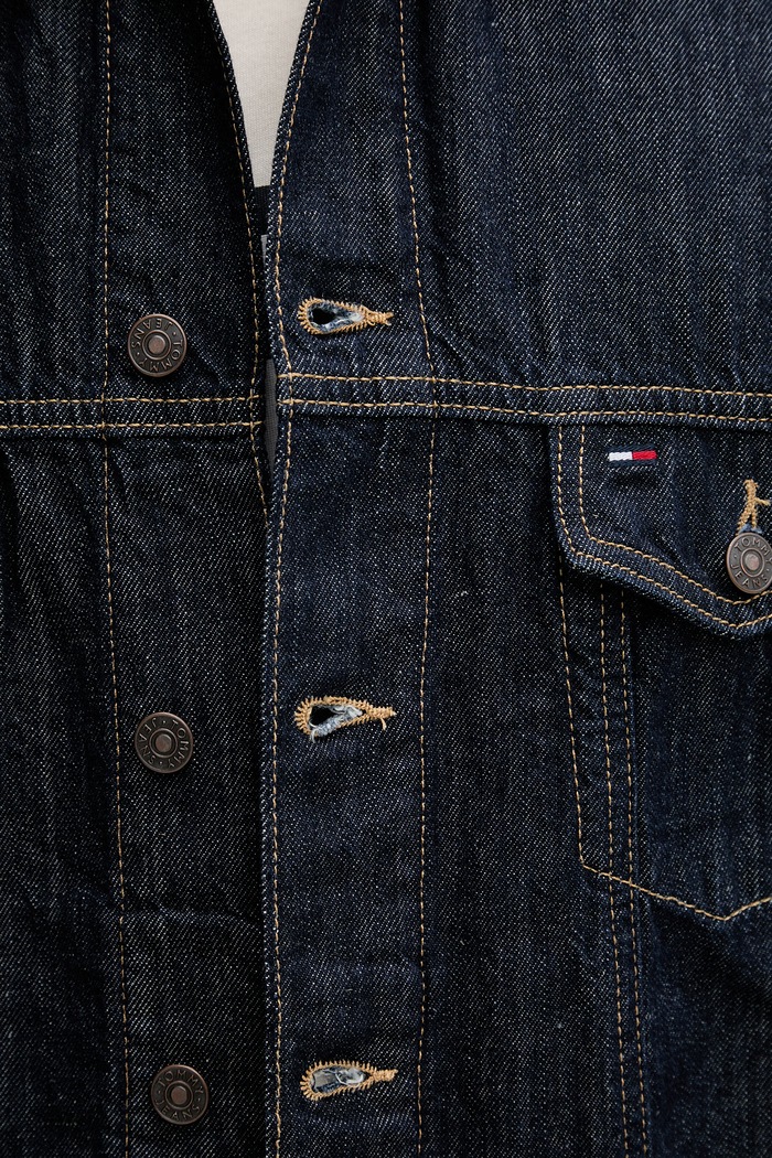 Tommy Jeans πουκάμισο ανδρικό ντένιμ DM0DM23328 σκούρο μπλε